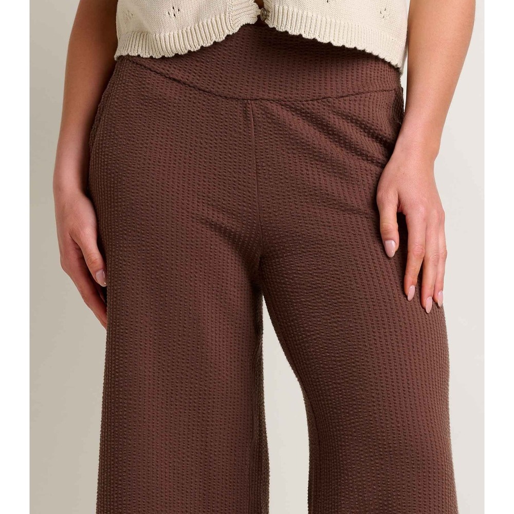 NWT Toad & Co Women's Chaka Wide Leg Crop Pant Chestnut Texture - Large